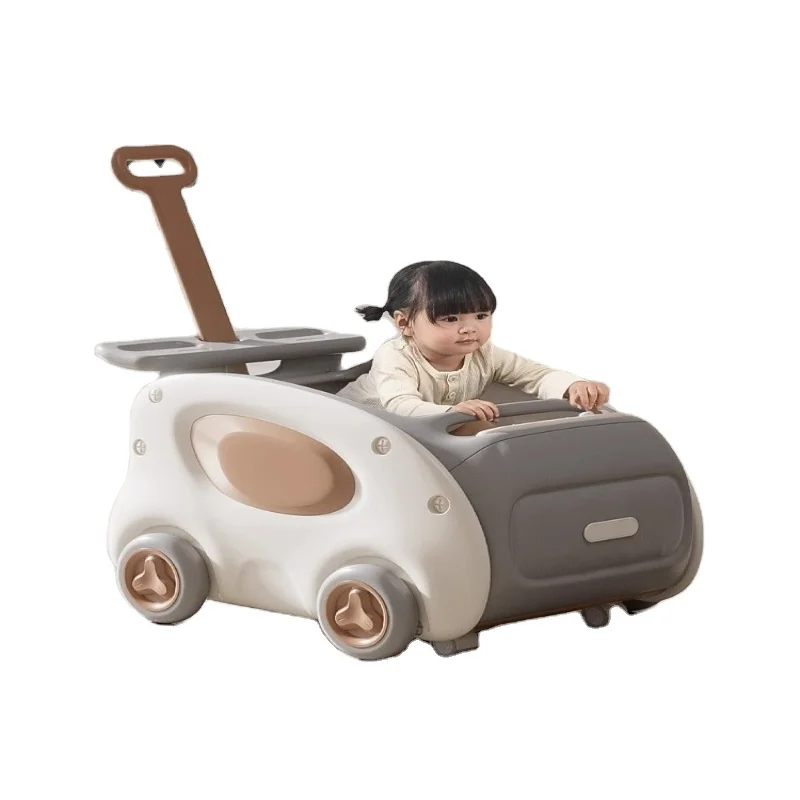High Quality Toddler Learning Ride On Car Plastic Baby Walker Wheels Seat with Push Hand