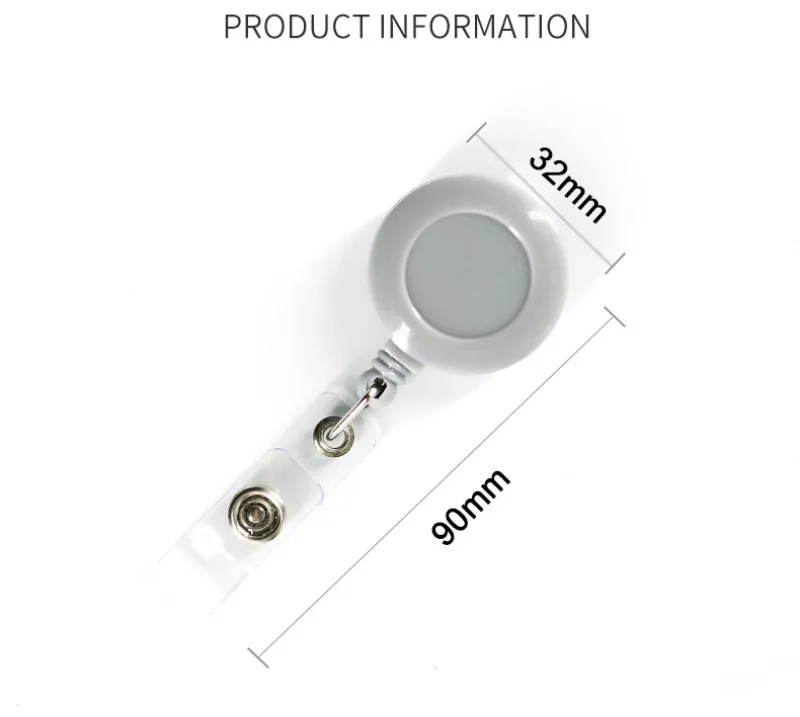 Nurse Doctor Accessories Custom Plastic id Card Name Badge Holders Reel Port Badge Retractable Badge