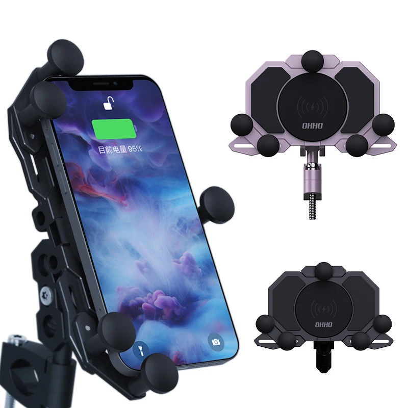 Motorcycle Handle Mobile Phone Holder Universal Charging Bike Cell Phone Holder GPS Navigation