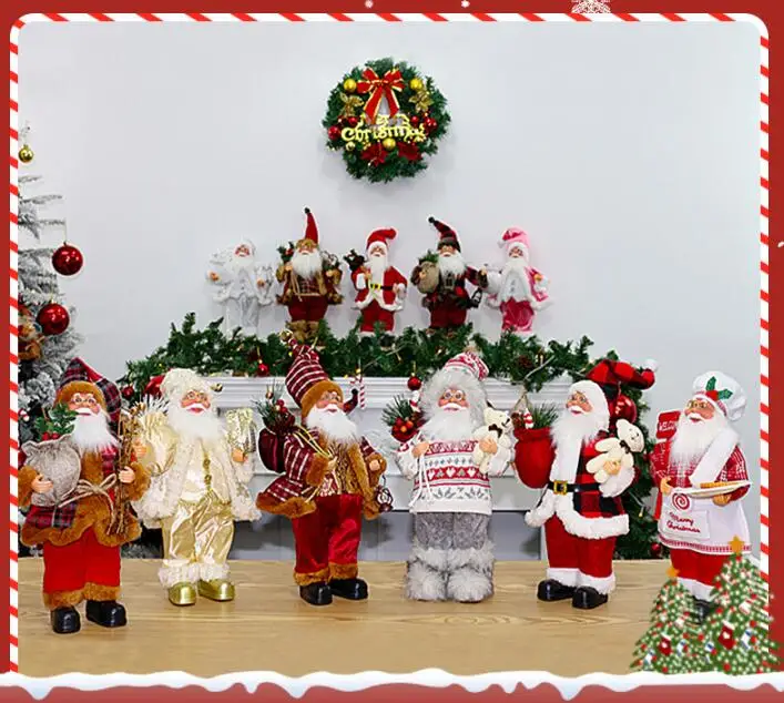 CFP G421 Christmas Child Gift Toy Table Decoration Santa Claus Doll