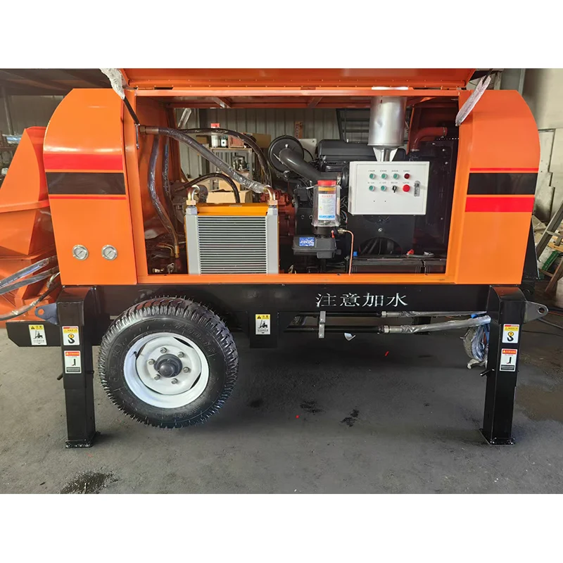 China Famous Brand Diesel Engine Concrete Pump Trailer Concrete Pump Price