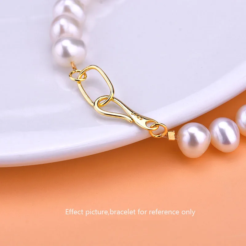 Wholesale 925 Sterling Silver Bracelet Connecting Clasp Gold Plated Tail Clasp For DIY Necklace Jewelry Making Accessories