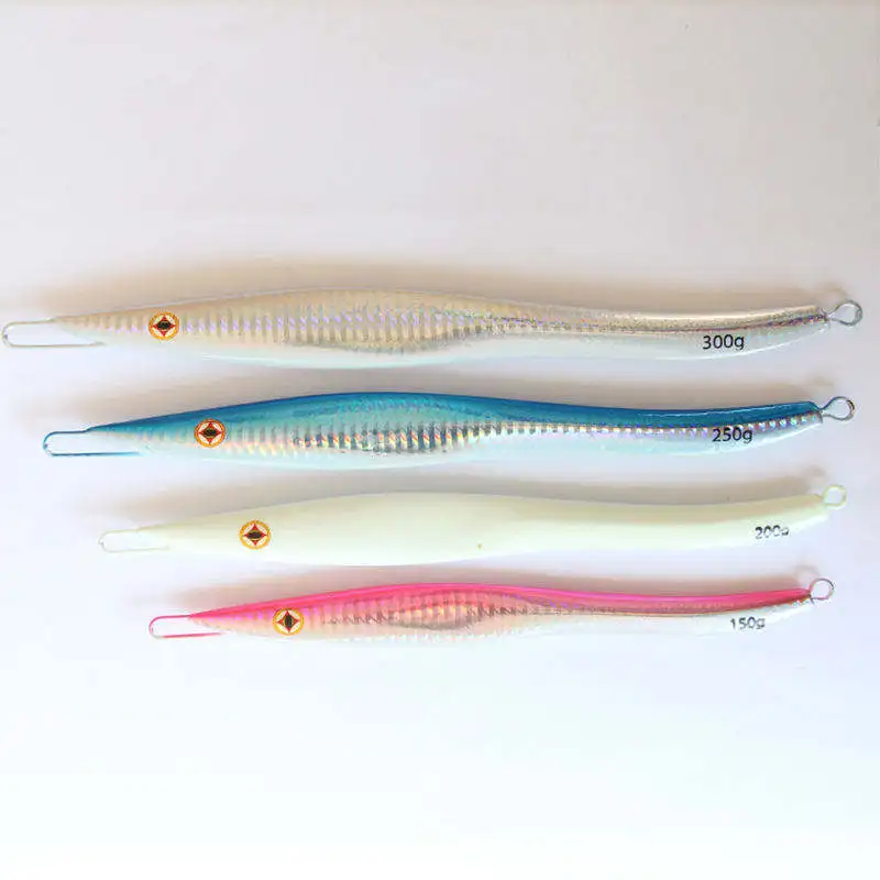 Selco High Quality Glow Fishing Metal Fishing Knife Jig 300G Fishing Tube Jig With Hook Obsession Sound Jigs Lure