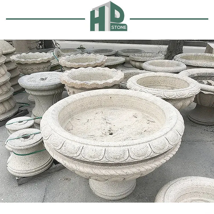 garden urn natural stone vase marble flower pots for planters outdoor