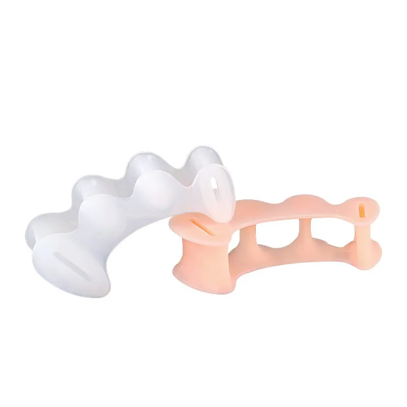 Wholesale new product three-hole silicone toe separator big foot bone hallux valgus corrector bunion toe separator