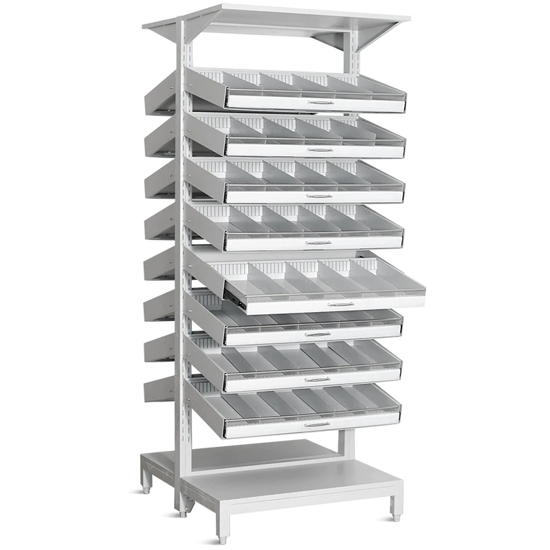 YFQ-H25 Rotary Medicine Shelf with Six Rotary Shelves Adjustable Brace to different sizes