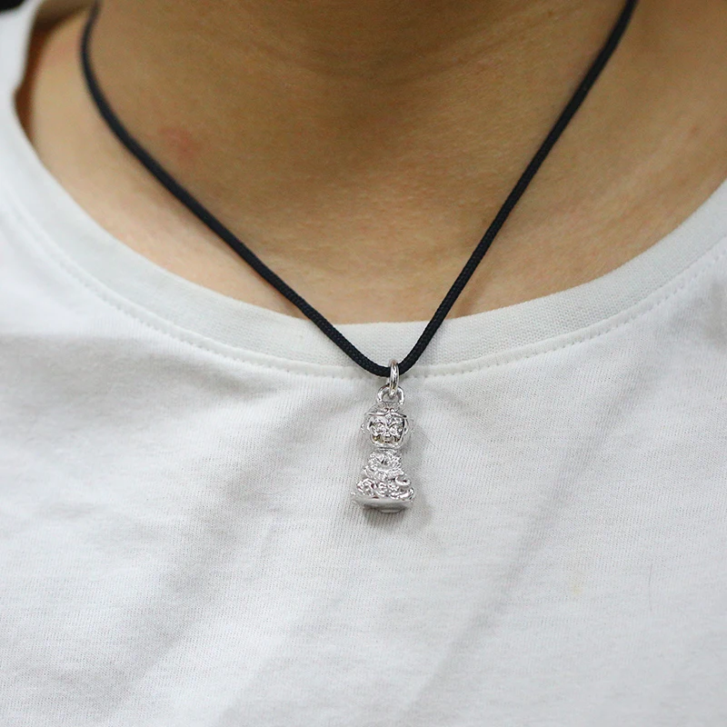 2024 Black Myth Chinese Hero Monkey King Wukong Pendant Necklace 18K Gold And 925 Silver Plated Hip Hop Style Fighting Buddha