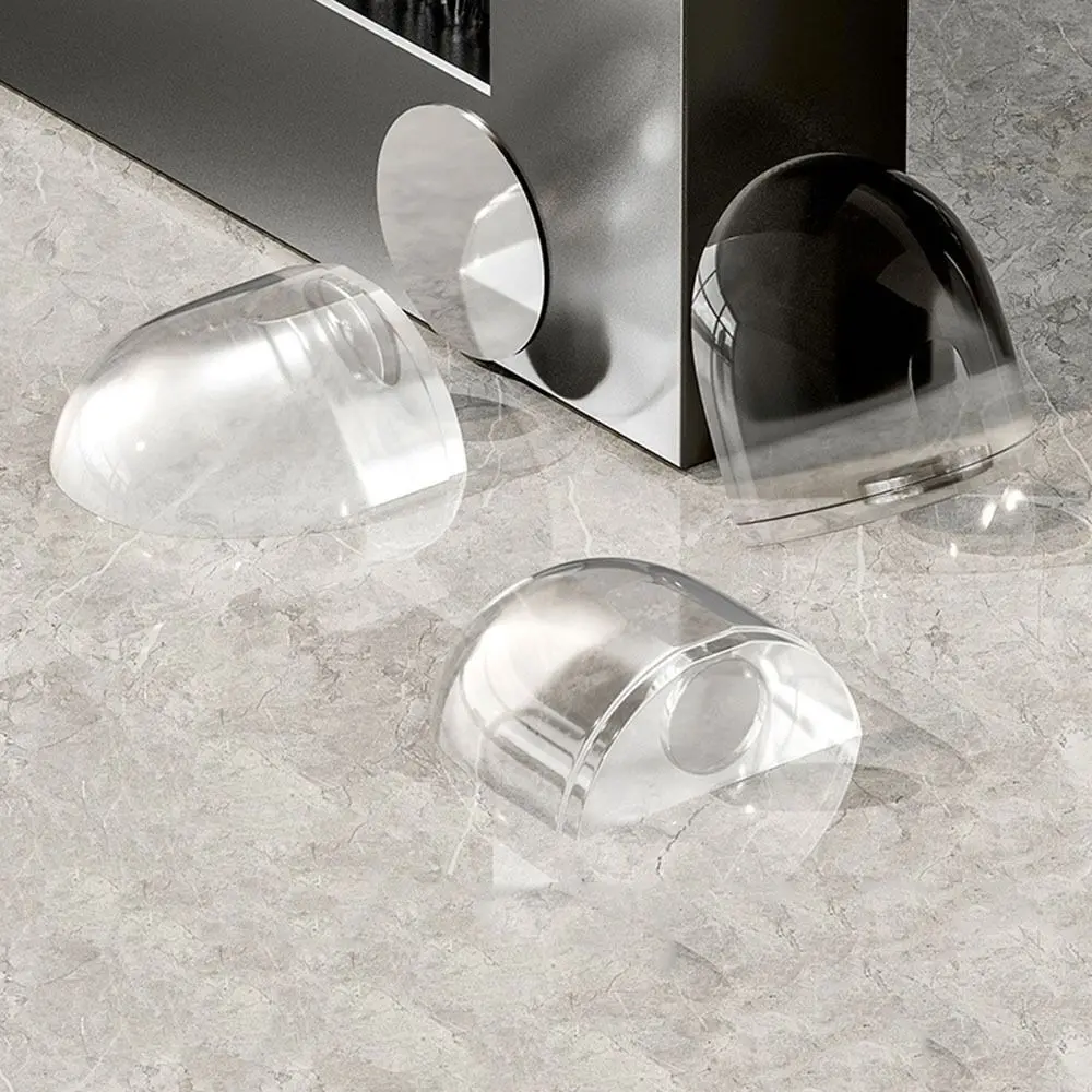 Magnetic Door Stop Self Adhesive Clear Bottom Catch Silicone Stoppers on Floor
