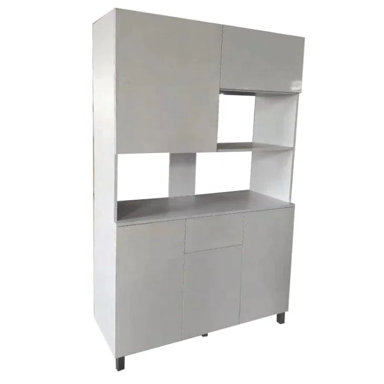 Modular High Gloss White wooden dining kitchen cabinet