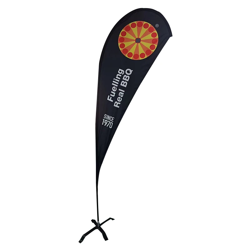 Outdoor Aluminium Pole Tear Drop Flying Teardrop Feather Banner Flag