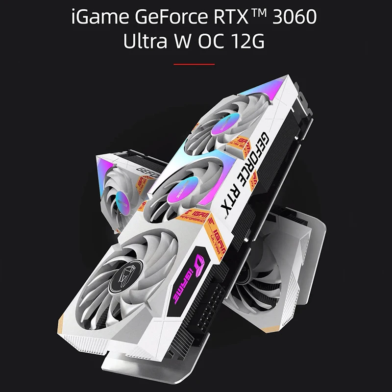 Fast Delivery For Colorful iGame RTX 3060 Ultra W OC 12G Graphics Card with 1822MHz GDDR6 RTX3060 Gaming Video Card