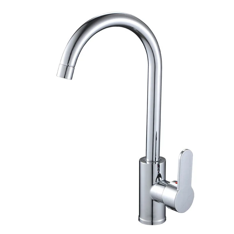 Modern Cheap Price Chrome Plating Deck Mounted Single Lever Polished Zinc Mixer Kitchen Tap Used For Sink