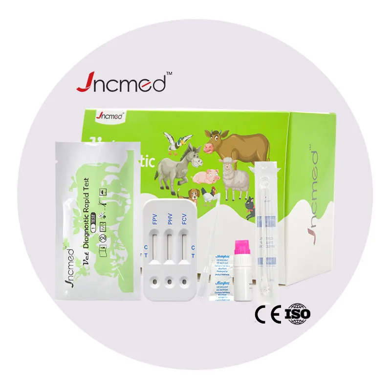 Pet Diagnostics Vet Rapid Test Feline Parvovirus Herpesvirus Calicivirus Ab FPV FHV FCV Ab Test Kit