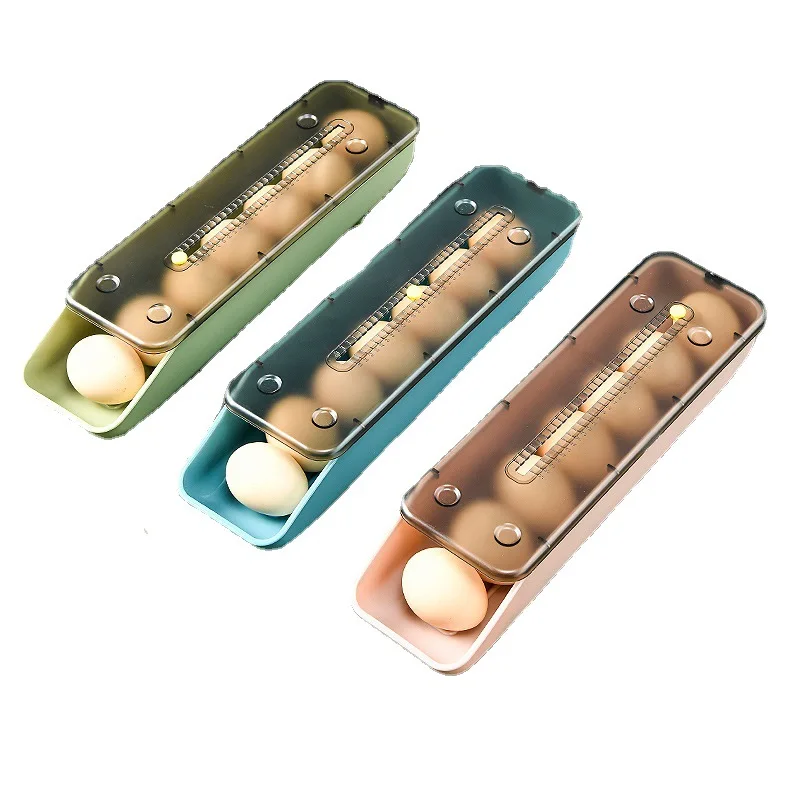 Egg preservation holder anti falling  household eggs magic slide design refrigerator storage box