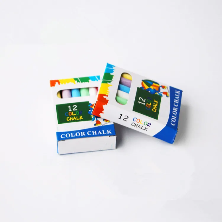 
High quality 6/12/20/100 PCS No dust Chalk Safe Student School Office Use Hot Sale Color Chalk Nontoxic Kid Drawing Chalk 
