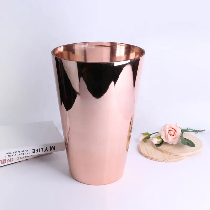 China Supplier Elegant Votive Rose Gold Glass Candle Jar 123oz Christmas Candle Vessels