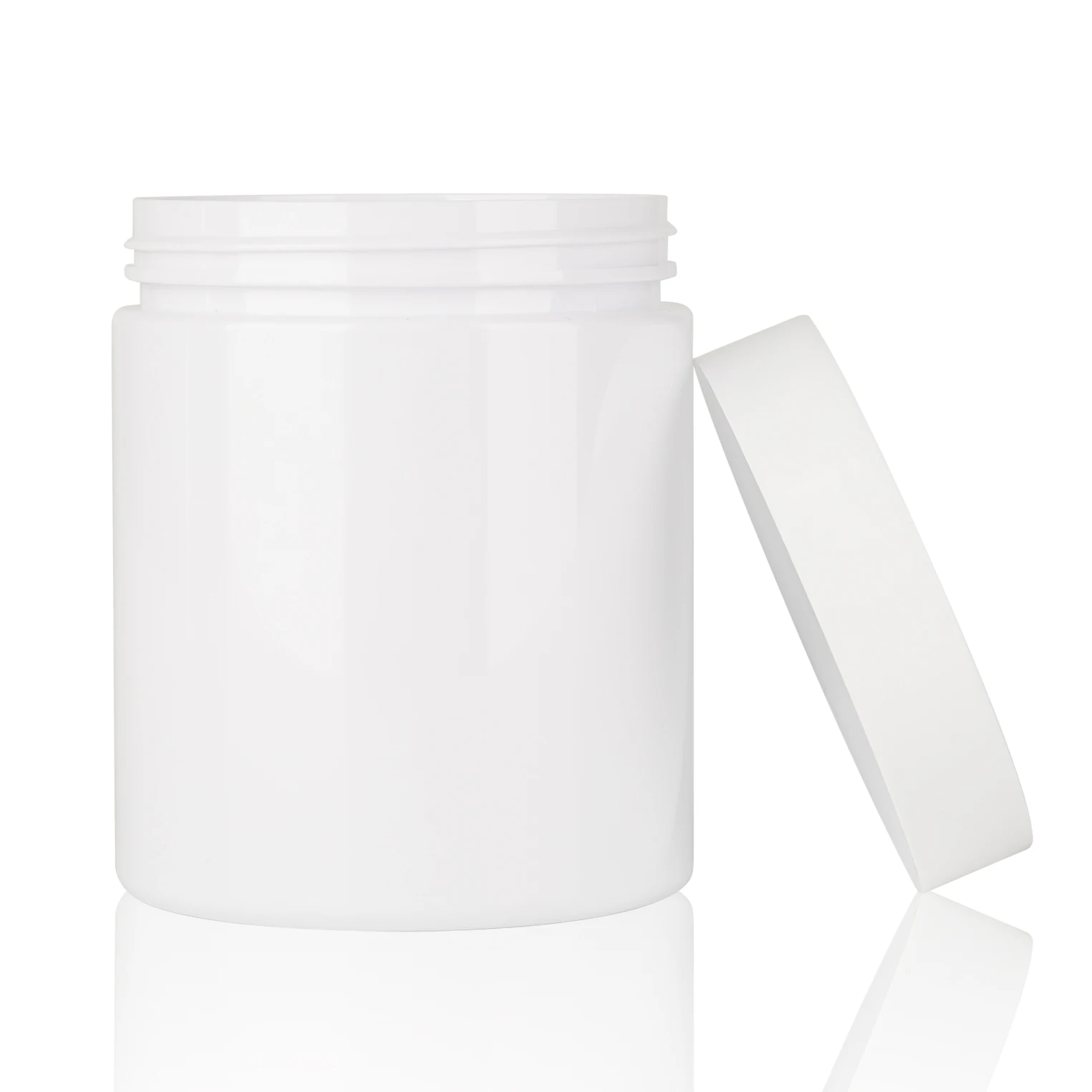 Large Volume 200g 500g 2oz 4oz white pet plastic jar Custom Cosmetics Packaging Cream body lotion jar pill bottle