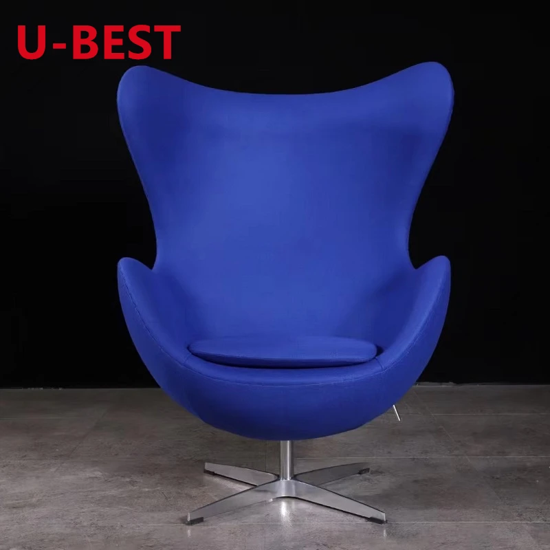 Vintage Style Aviation Lounge Chair Leather Seat Handmade Posh Design Swivel Aluminium Brown Leather Arne Jacobsen Chair