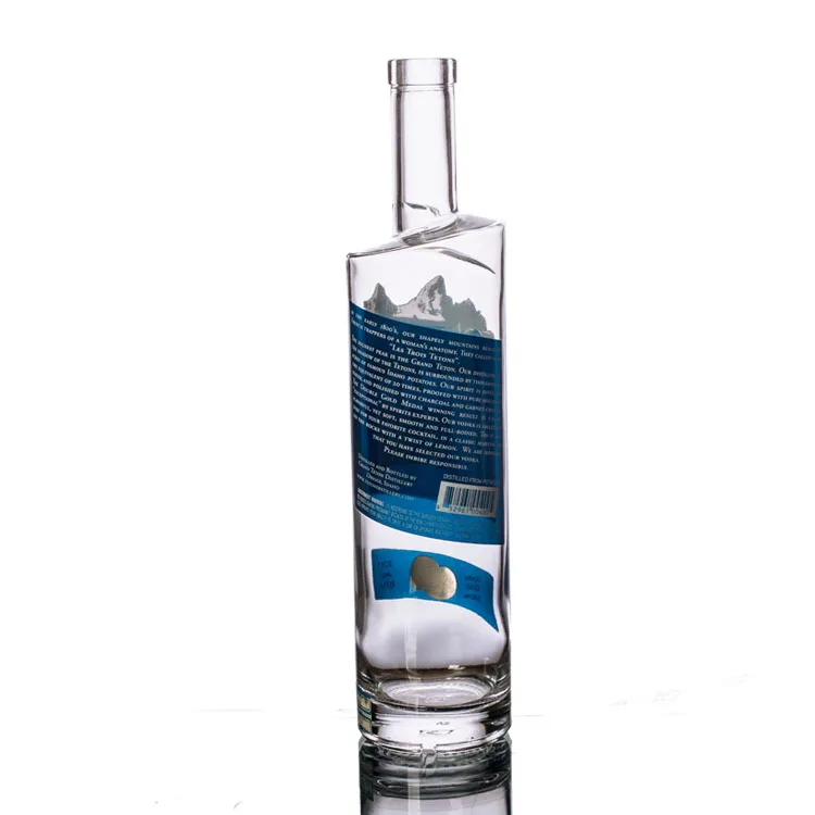 customized unique round empty liquor private label vodka bottle 750ml for vodka
