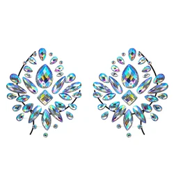 Sexy Chest Jewels Temporary Tattoo Sticker 3D Stage Rhinestone Flash Tattoo Adhesive Face Jewel Chest Gem Body Paint