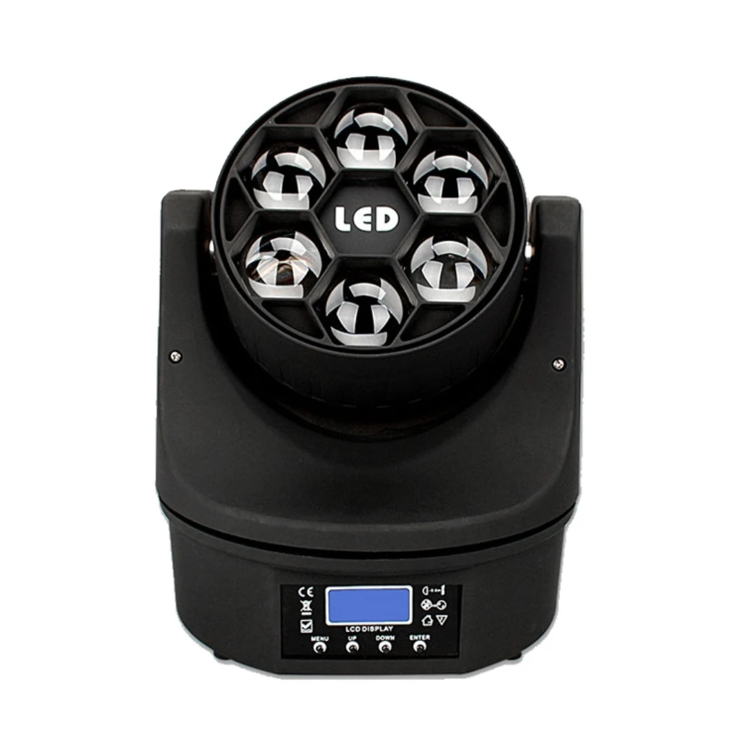 Led Mini Bee Eye Moving Head Stage Light 6pcs 10w Rgbw 4in1 Led Moving Head Light For Stage Dj Disco Wedding Bar Club