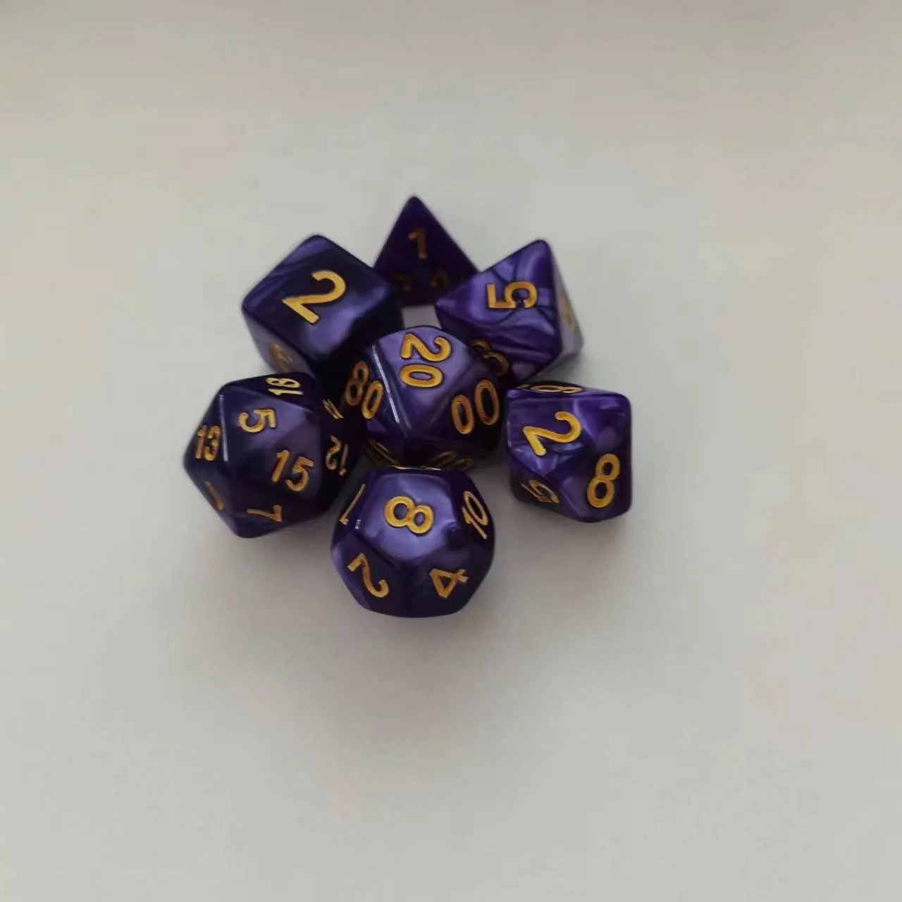 Wholesale DND Dice Sets 7 Polyhedral Dice for Dungeons and Dragons, Role Playing Table Game