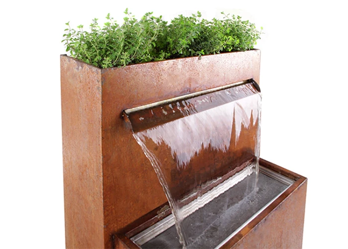 Corten Steel Metal Pool Bowl Water Feature For Interior Decoration