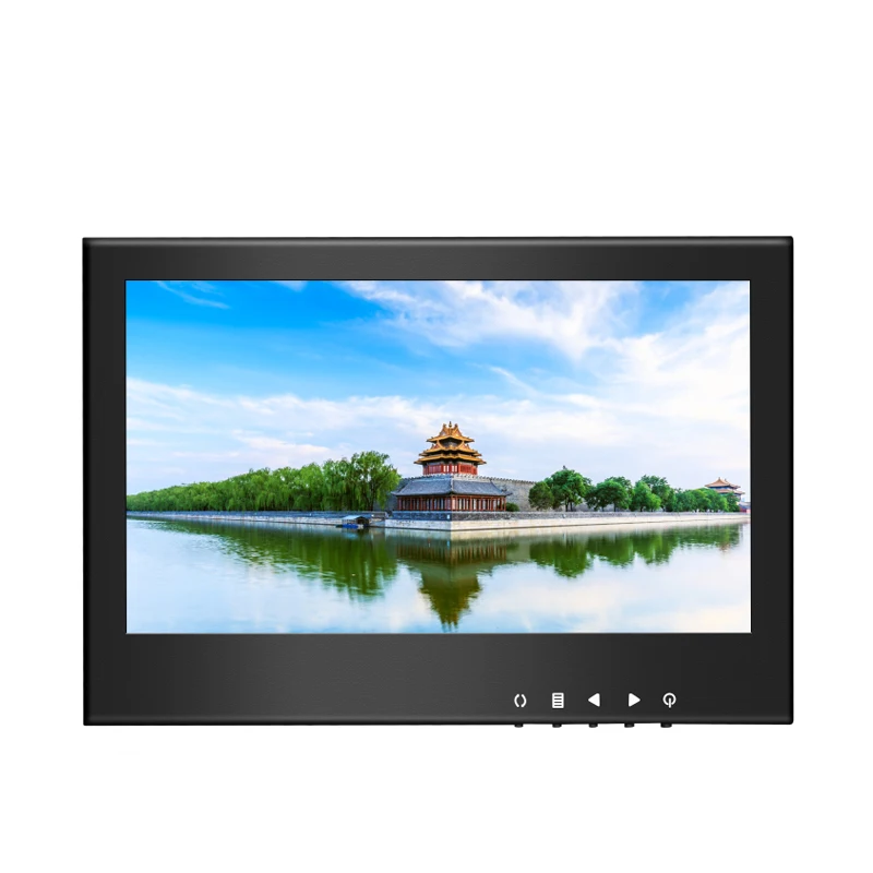 7 Inch IPS TFT LED CCTV Mini Monitor with Widescreen HD-MI Port AHD LCD Extended Monitor Screen for Wall Mount HDMIED Connection