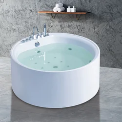 Round Whirlpool Bathtub Freestanding Luxury Outdoor Massager Bath B&B Independent Small Bathtub