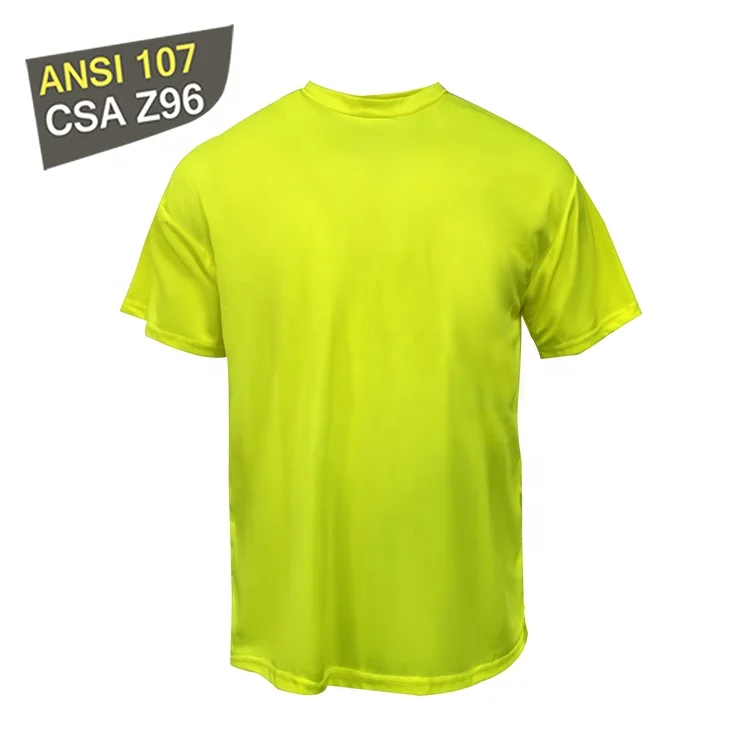 ANSI 107 hi vis полиэстер спандекс футболка Дешевые Дизайнерские мужские рабочие защитные рубашки для мужчин