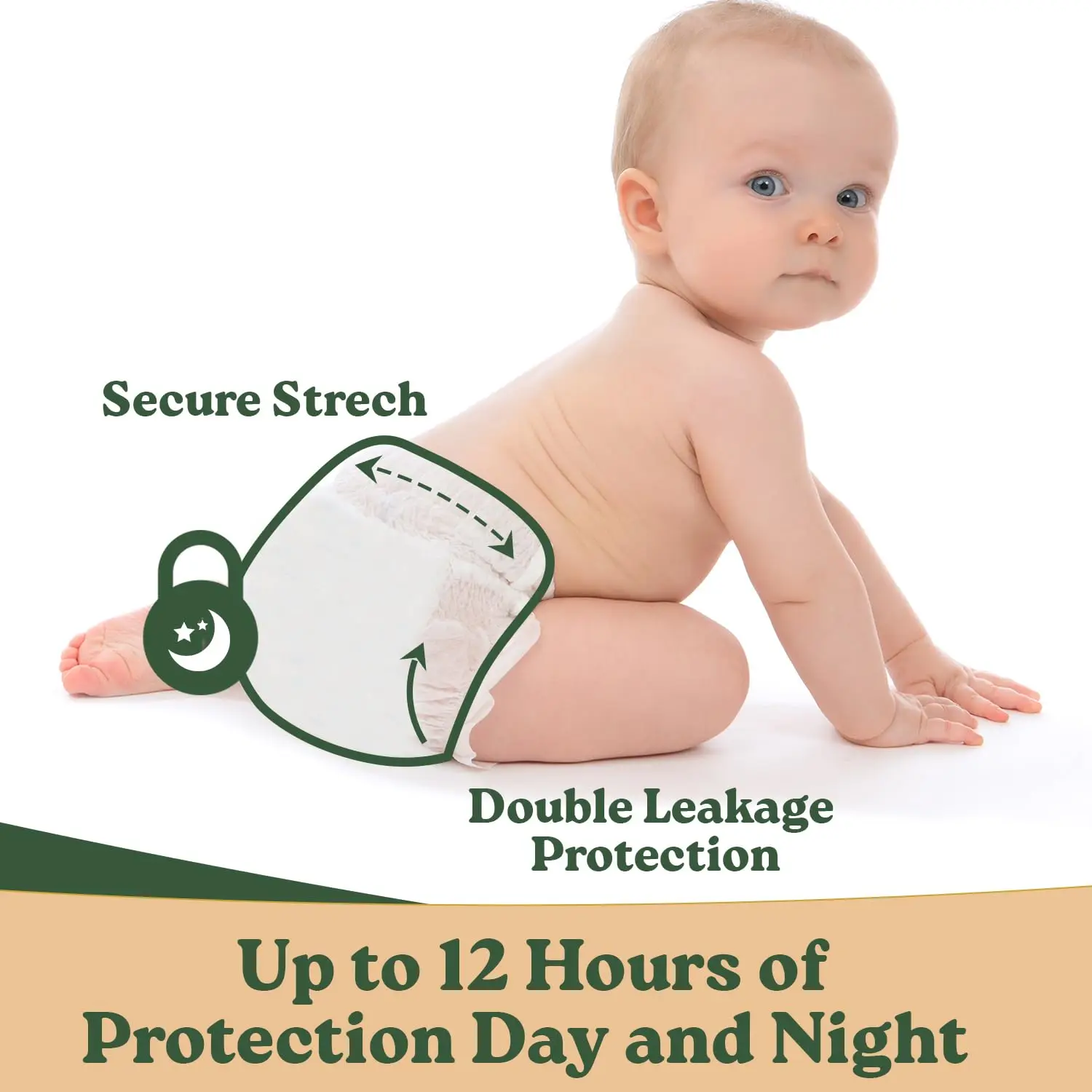 GIOTTO Bamboo Diapers Size 3 | Ultra-Soft Disposable Baby Diapers | Hypoallergenic| Unscented and Totally Chlorine Free