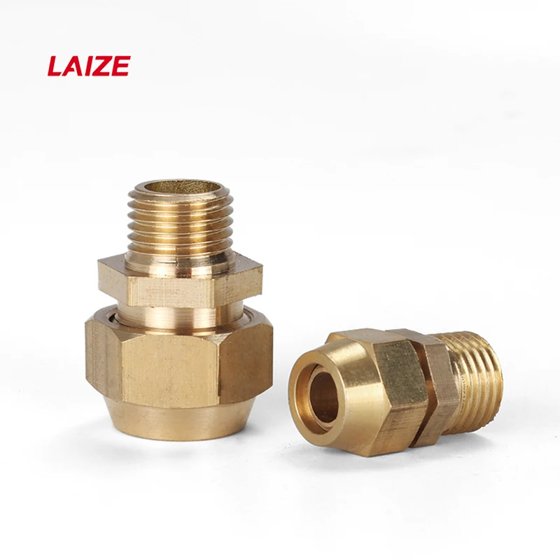 PC Male Straight  Brass Compression Union Fitting Pneumatic Best Price Manufacturer Supplier for Brass Tube