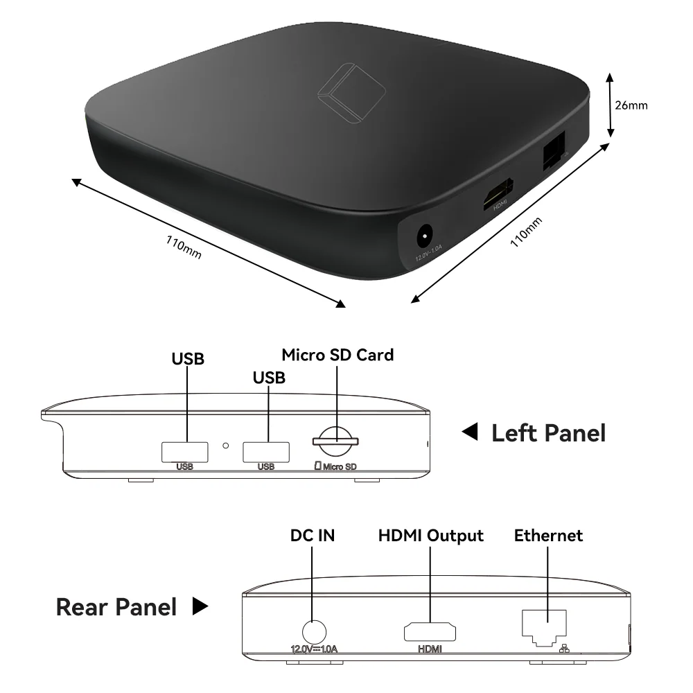 MINI Smart TV Box Hako Pro tv receiver 5G Dual WIFI tv box 2gb 8gb 32gb Android 11 Set Top Box