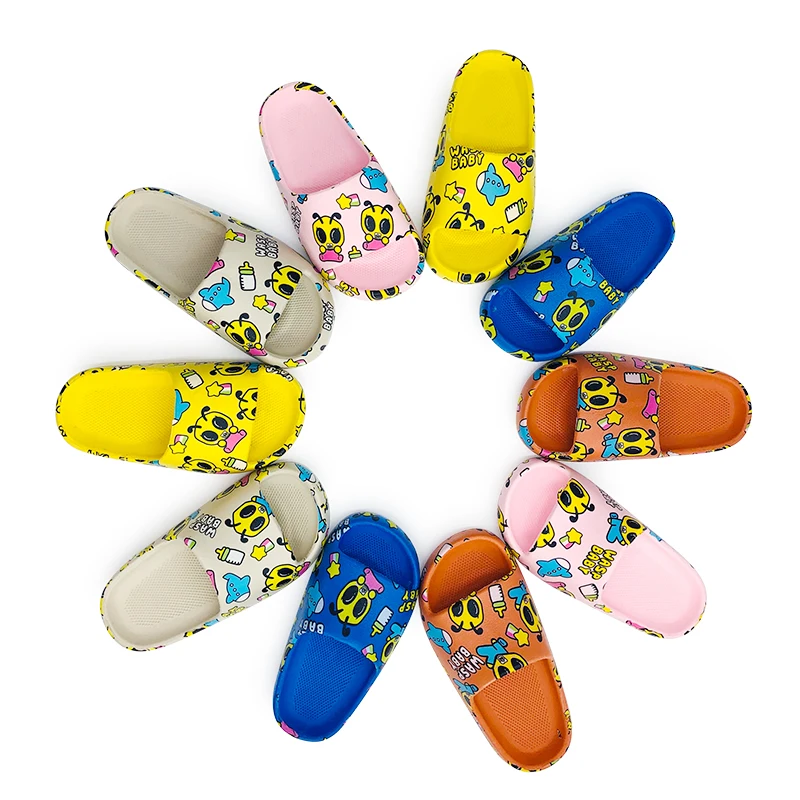 2021 Newest little baby boy best designer cartoon slides slippers for kids