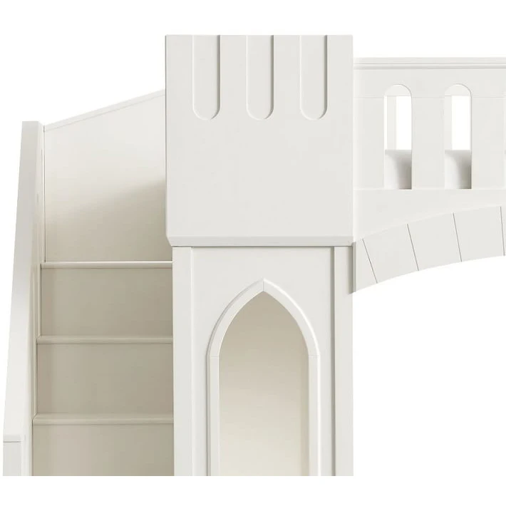 Sampokingdom Factory price pretty girl queen  princess house Children Castle wood bed  with storage drawers in sleeping room