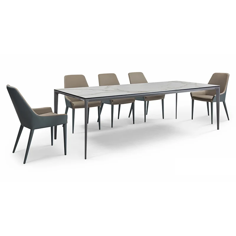 Extendable Dinning Table Set Family Dining Living Room Furniture Restaurant Table Set With 6 8 Chairs Modern