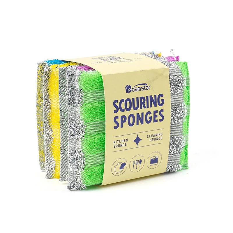 Foamstar Kitchen Use Scrub Sponges Free Samples Offered Eco-friendly Premium Dish Scrub Sponges
