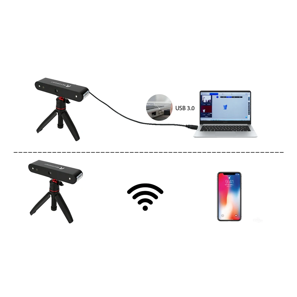 POP 3D Scanner Kits with Turntable and Tripod, Revopoint handy studio 0.3 mm Accuracy with Revopoint Free Soft Ware Handy scan