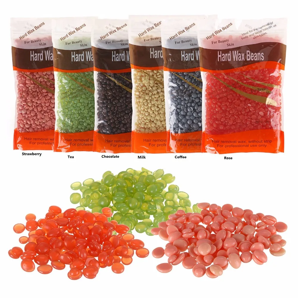 New Hair Removal Wax Beans Series 100g Solid Hard Wax Beans Paper Free Honey Wax Hair Removal All Over the Body