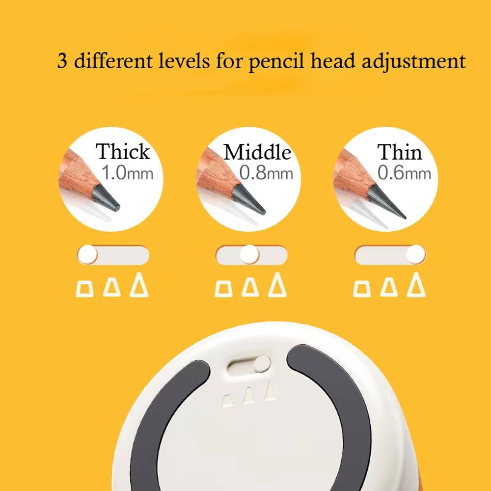 High Quality Automatic Pencil Sharpener Easy to Operate Electric Pencil Sharpener for 7-8 mm Pencil