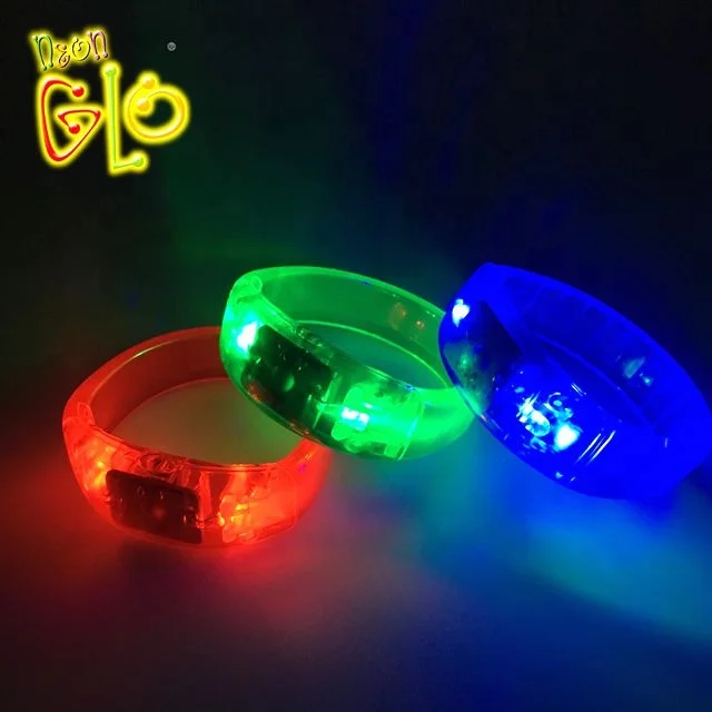 Custom logo print led watch bracelet led control wristwand flashing bracelet for ktv dance and party