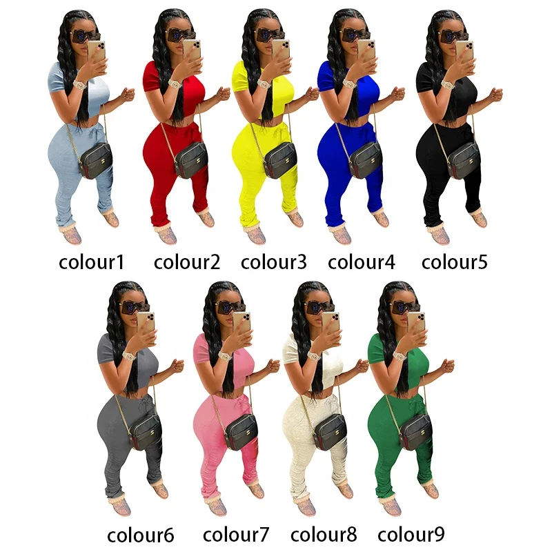 Hot Sale 2 Piece Set Women High Quality Fitness 2 Piece Set Custom Logo Women Summer Tracksuit