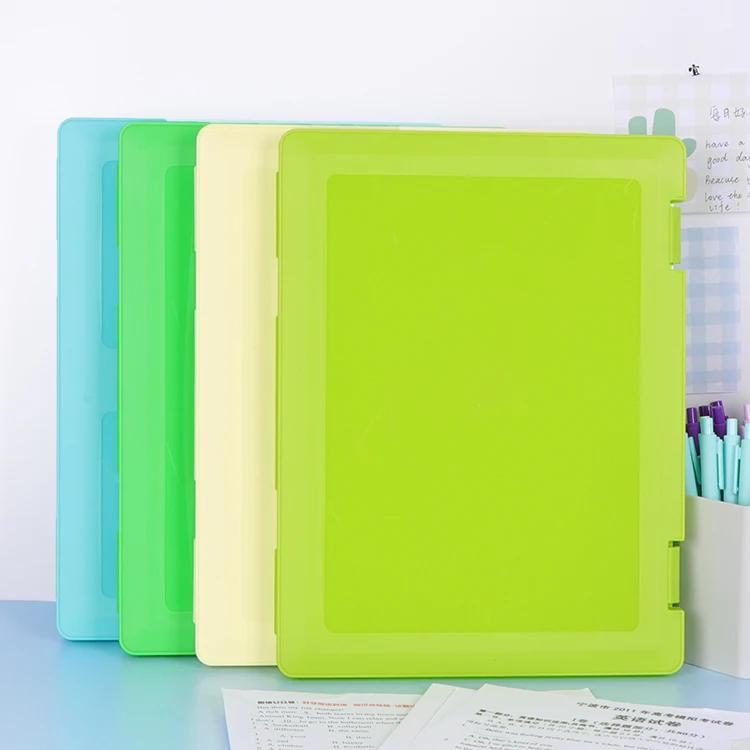 WEISHENG Plastic A4 A5 File Storage Box File Folder Writing Board File Box Storage Clipboard Document Folder Case