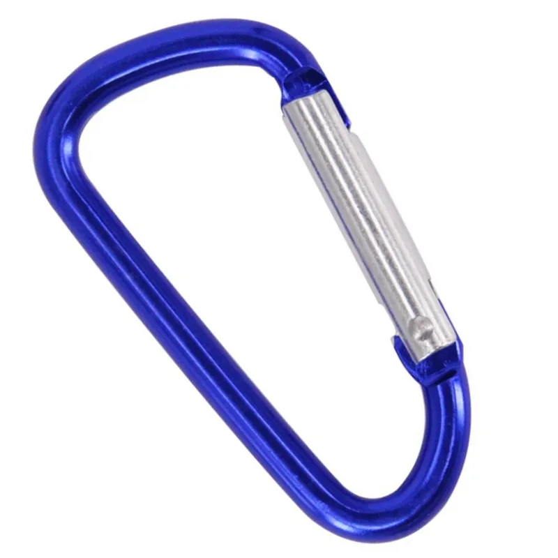 HXY 62*33*5.5MM Cheap Wholesale 7# D Shape Aluminum Carabiner Keychain Aluminum Carabiner Hook For Keychain, Hiking, Camping