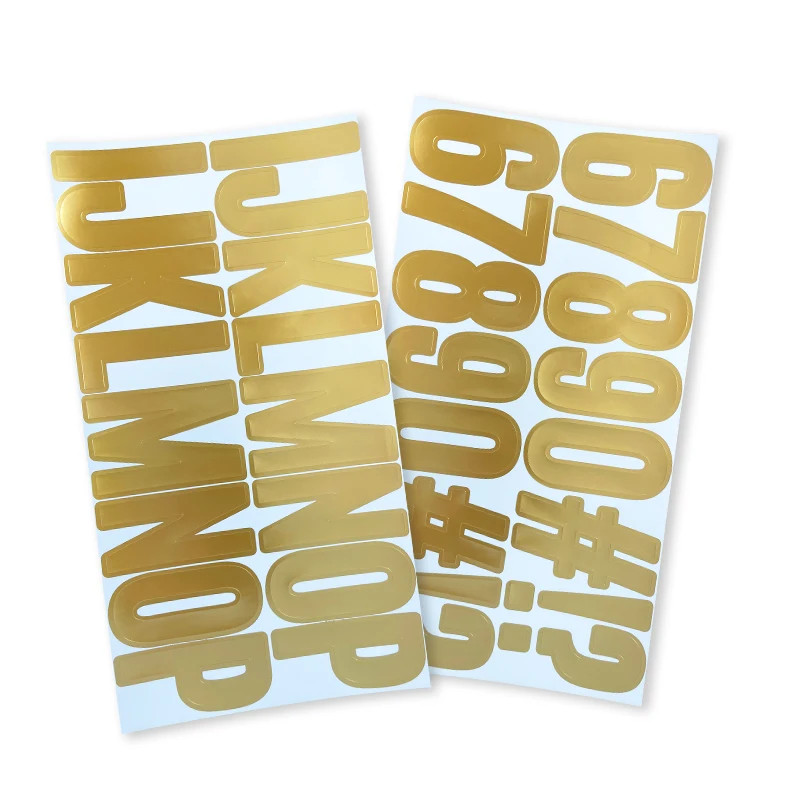 Gold Onion Creative Holiday Party Stickers Alphanumeric DIY Gift Letter Color Waterproof Adhesive DIY Industrial Use