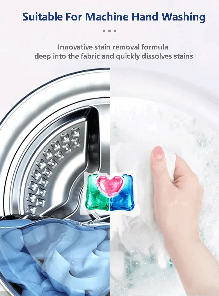Griklin OEM 3-in-1 Fruit Aroma 10g Remove Stain laundry Detergent pods Household laundry Cleaning Products