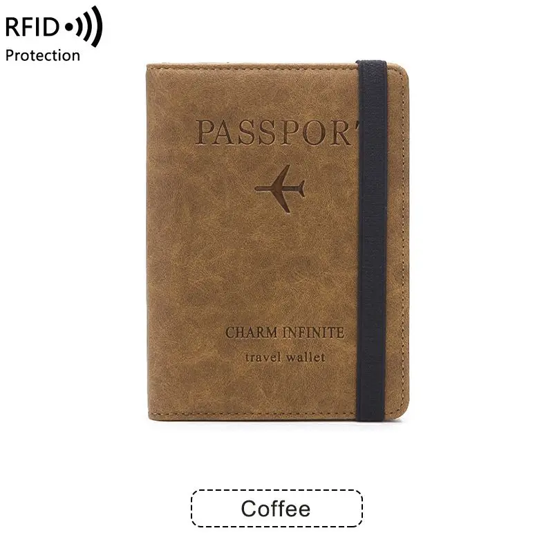 Travel Accessories Pu Portable Id Bank Card Passport Holder Custom Hot Multifunctional RFID Blocking Business Fashion Customer
