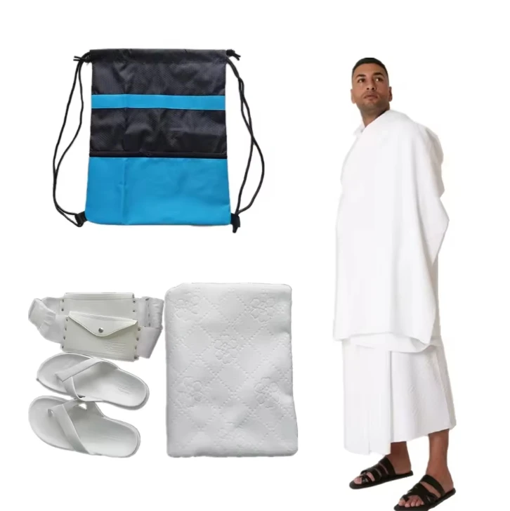 Customize Logo Waterproof Zipper Wholesale Polyester Backpack Drawstring Bag Gift The Hajj for Muslims