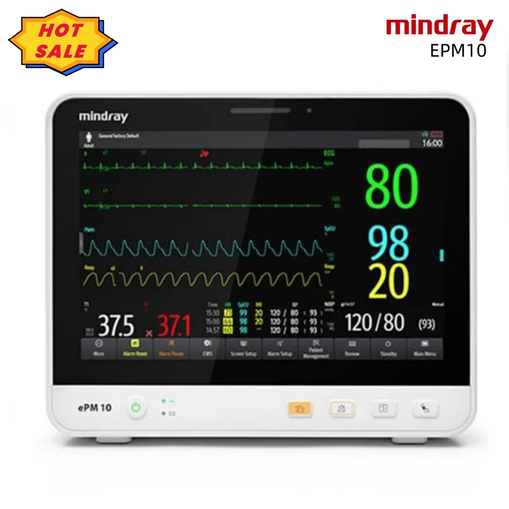 ePM10 New Portable Patient Monitor Price Mindray 12 Inch Vital Sign/ecg/veterinery Patient Monitor With Trolley/wall Mount
