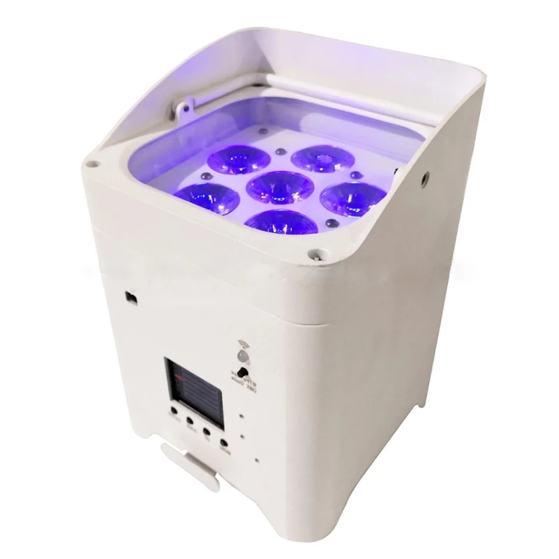 Wireless hot selling 6x12W 6in1 RGBWA UV wireless battery uplights
